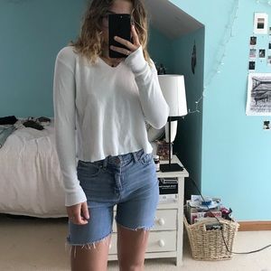 white thermal hoodie